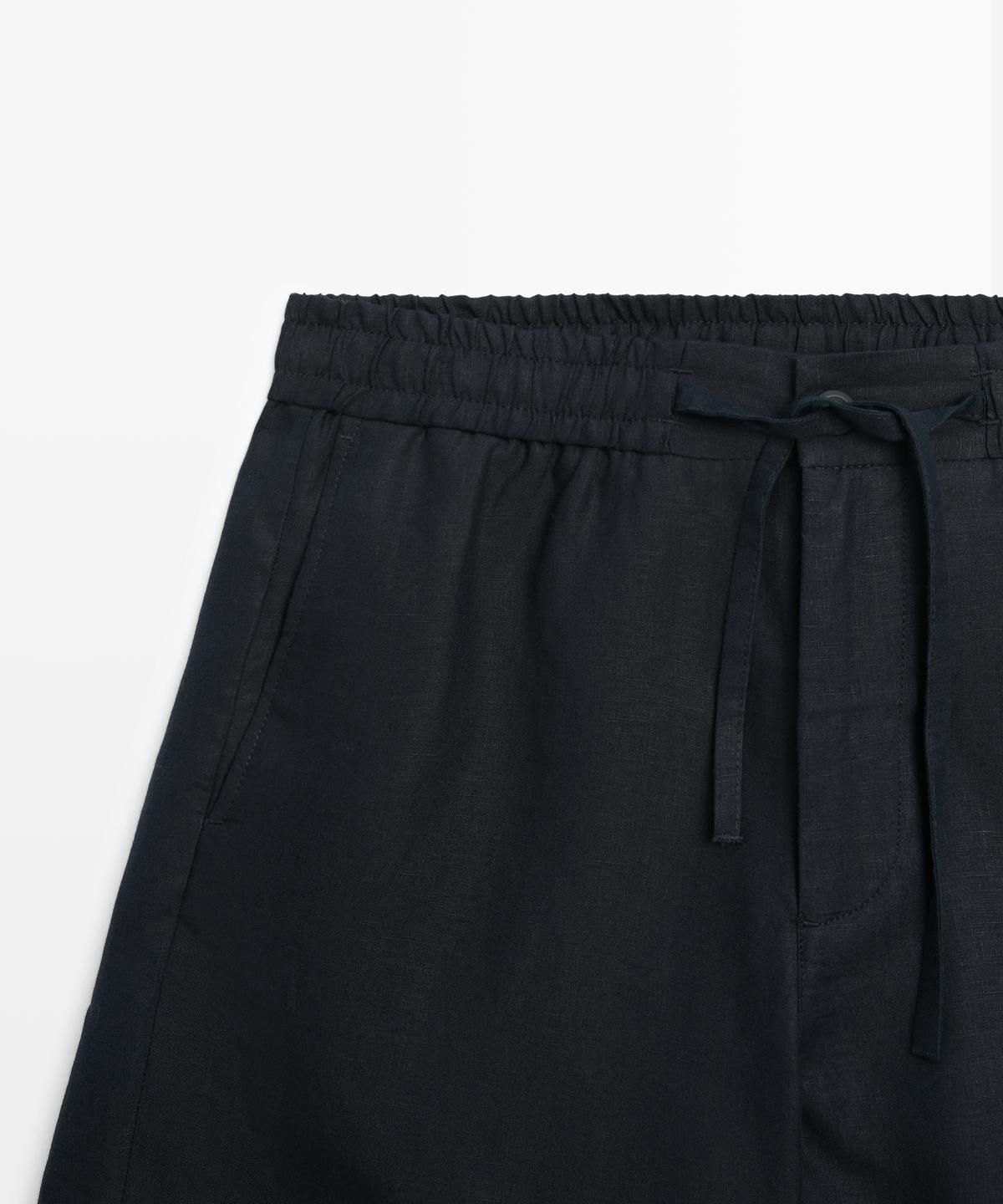 마시모두띠(MASSIMO DUTTI) 100% 린넨 버뮤다 쇼츠