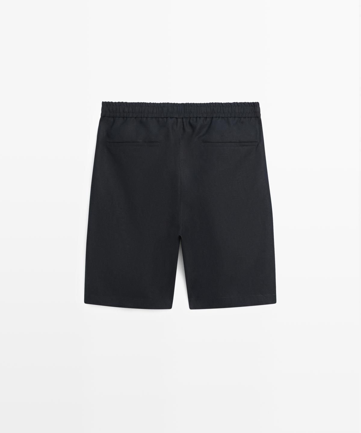 마시모두띠(MASSIMO DUTTI) 100% 린넨 버뮤다 쇼츠