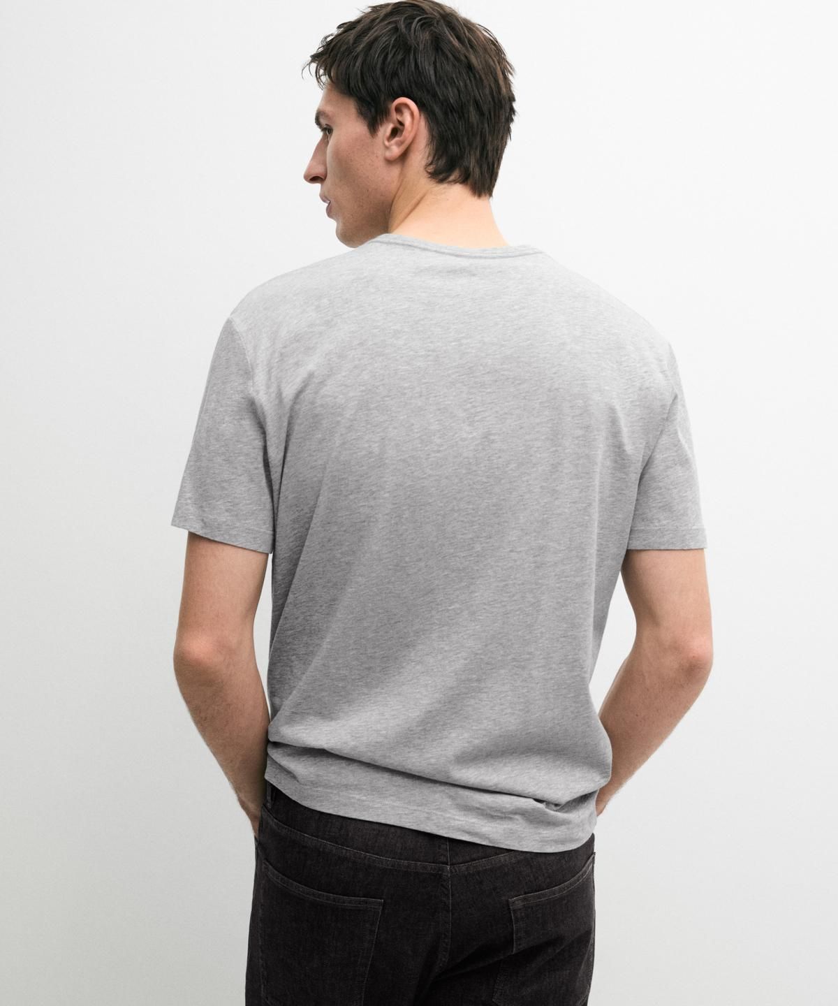 마시모두띠(MASSIMO DUTTI) 코튼 블렌드 반팔 티셔츠