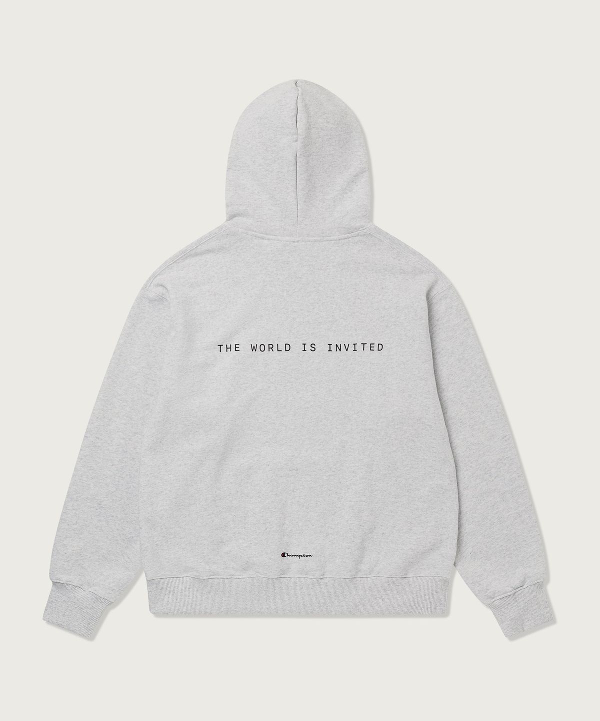 챔피온(CHAMPION) 챔피온 X 콤팩트레코드바 빅 로고 후드 티셔츠 Light Grey
