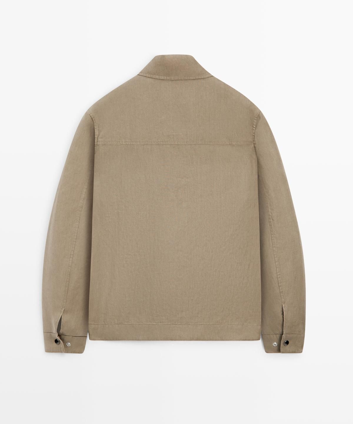 마시모두띠(MASSIMO DUTTI) 넥 디테일 100% 린넨 자켓