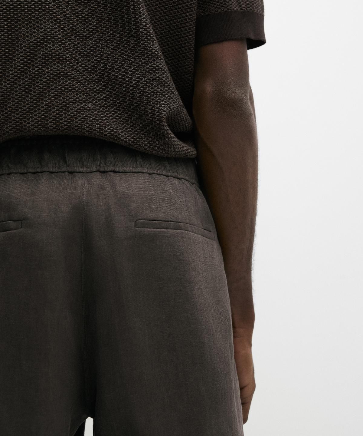 마시모두띠(MASSIMO DUTTI) 린넨 조거핏 팬츠