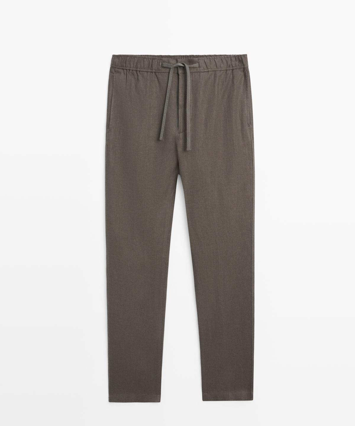 마시모두띠(MASSIMO DUTTI) 린넨 조거핏 팬츠
