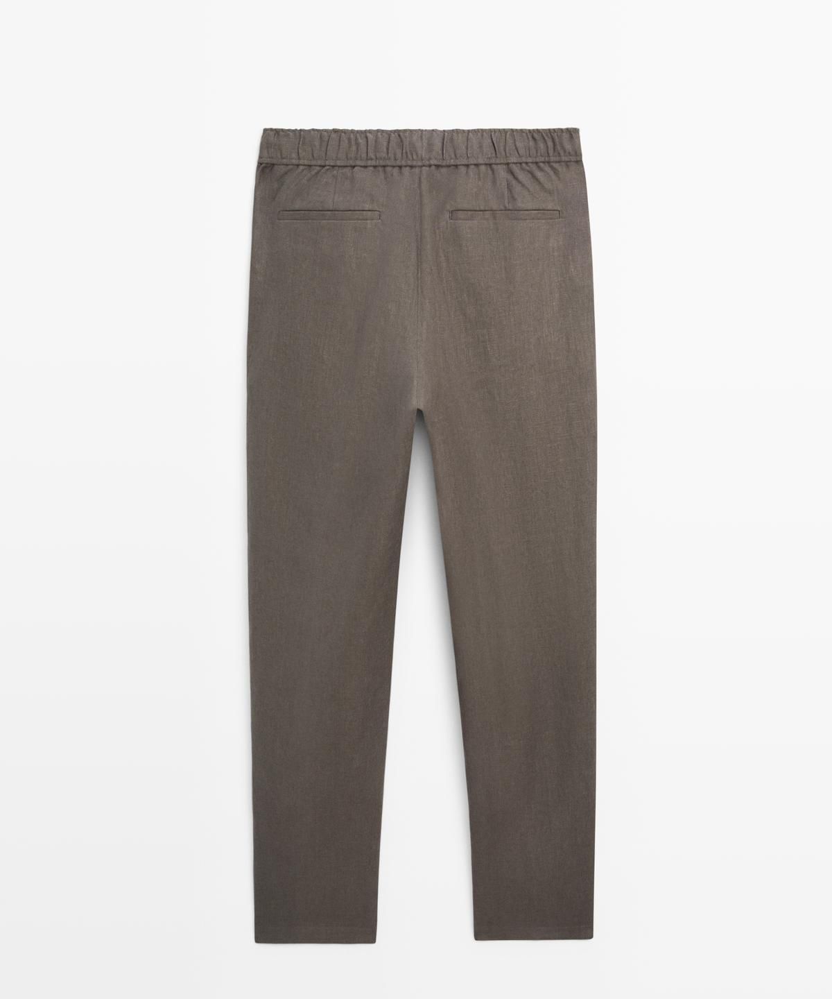 마시모두띠(MASSIMO DUTTI) 린넨 조거핏 팬츠