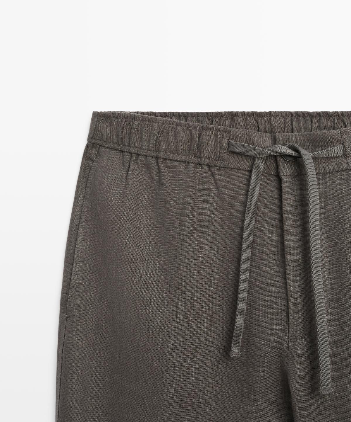 마시모두띠(MASSIMO DUTTI) 린넨 조거핏 팬츠