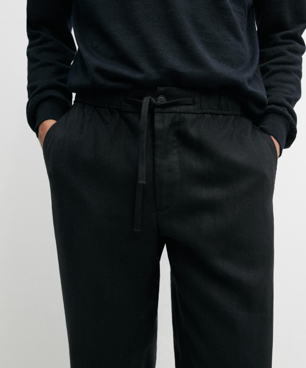 마시모두띠(MASSIMO DUTTI) 린넨 조거핏 팬츠