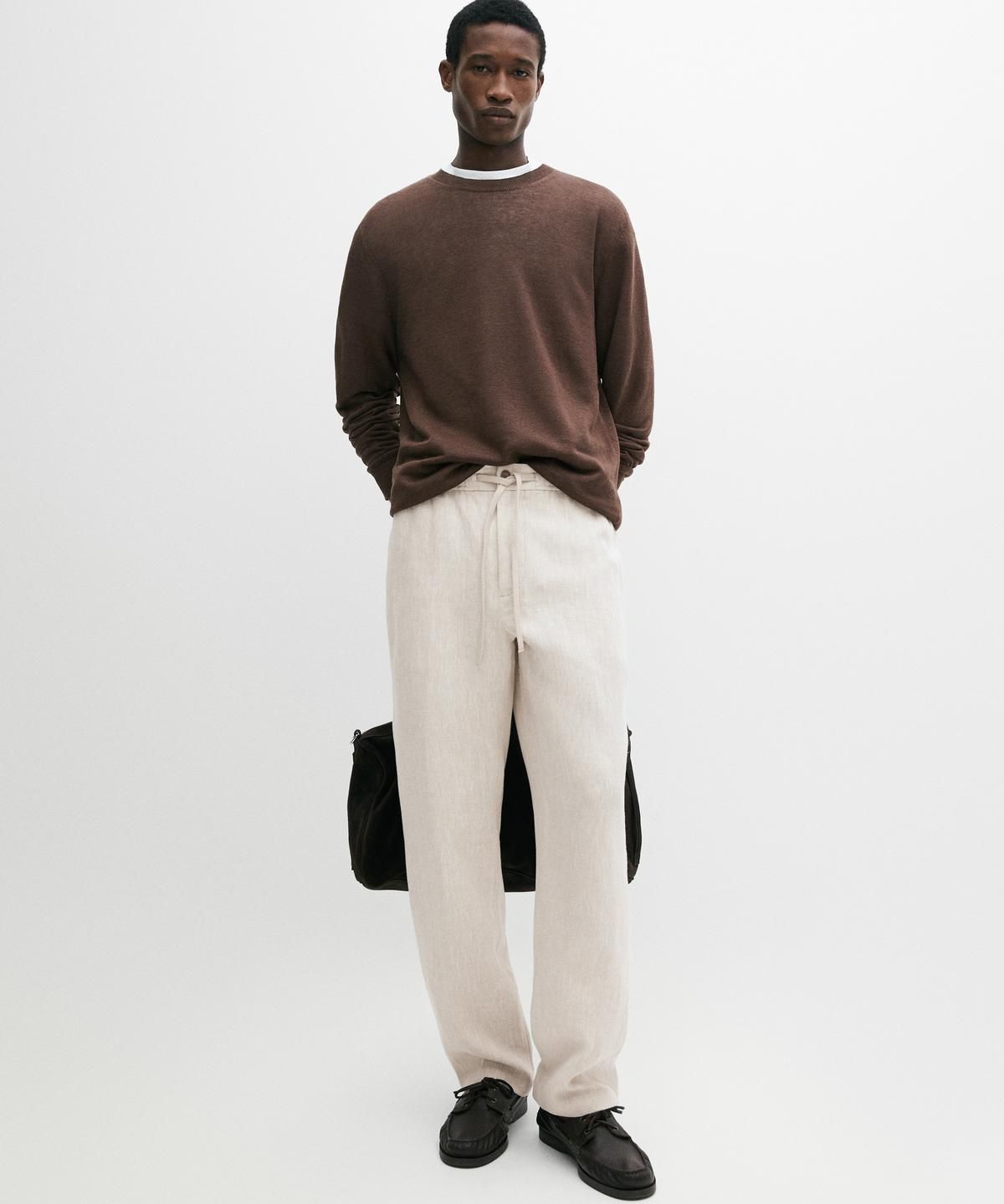 마시모두띠(MASSIMO DUTTI) 린넨 조거핏 팬츠