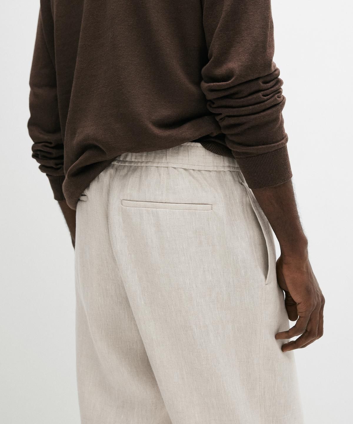 마시모두띠(MASSIMO DUTTI) 린넨 조거핏 팬츠