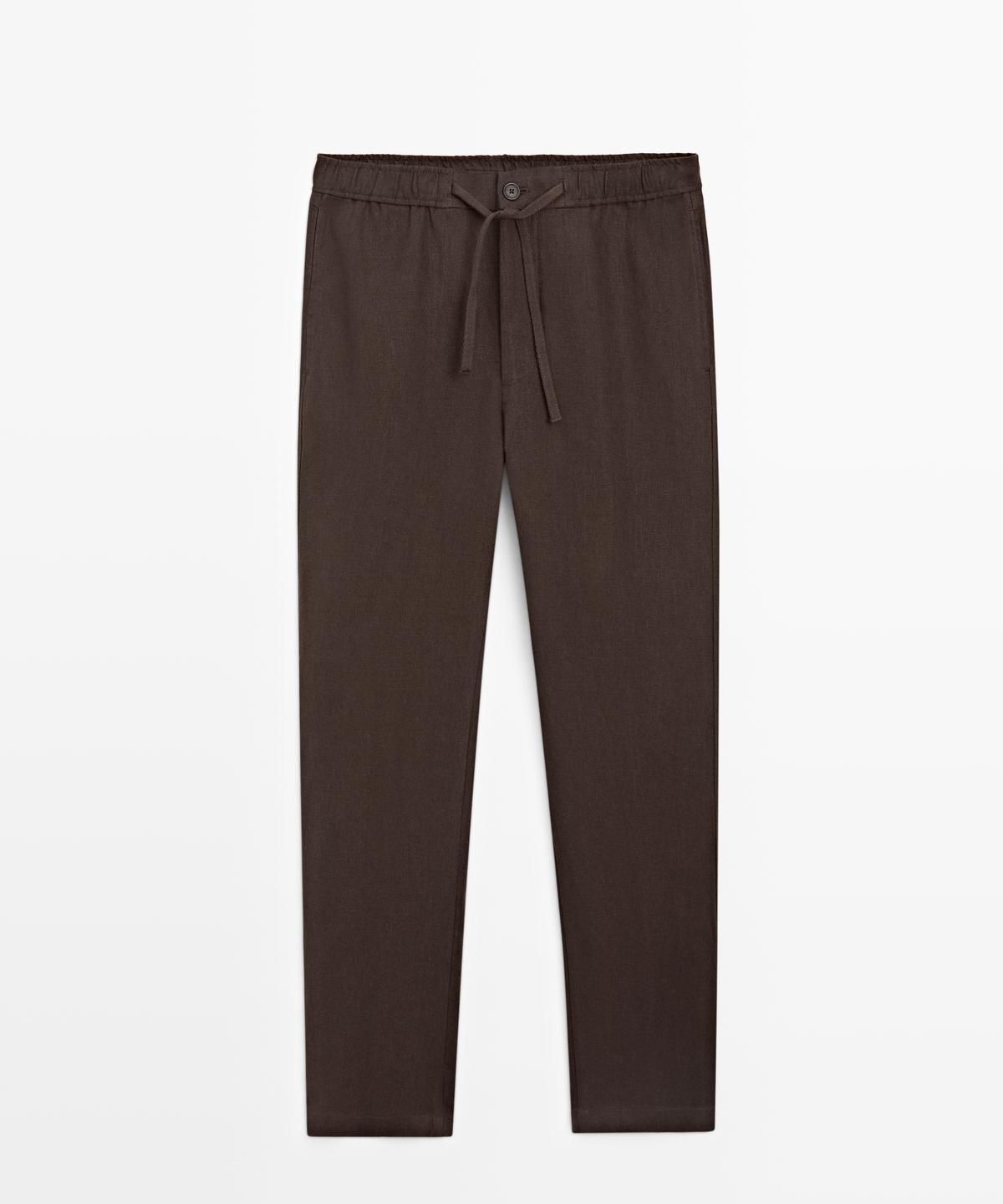 마시모두띠(MASSIMO DUTTI) 린넨 조거핏 팬츠
