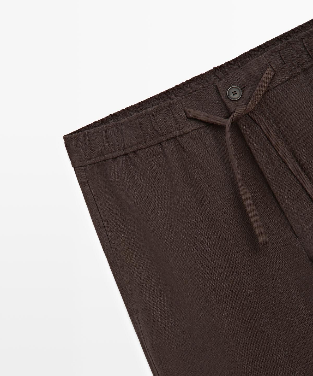 마시모두띠(MASSIMO DUTTI) 린넨 조거핏 팬츠