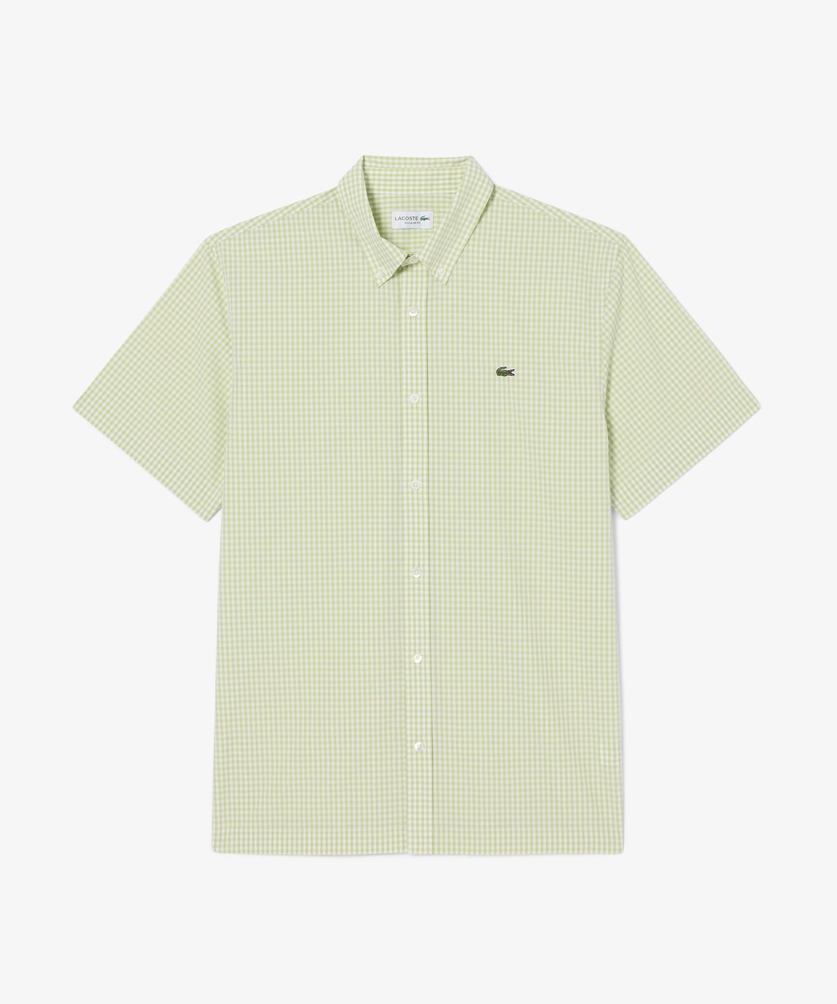 라코스테(LACOSTE) 남성 라이트 포플린 깅업 체크 반팔 셔츠 CH2346-56G 4AJ
