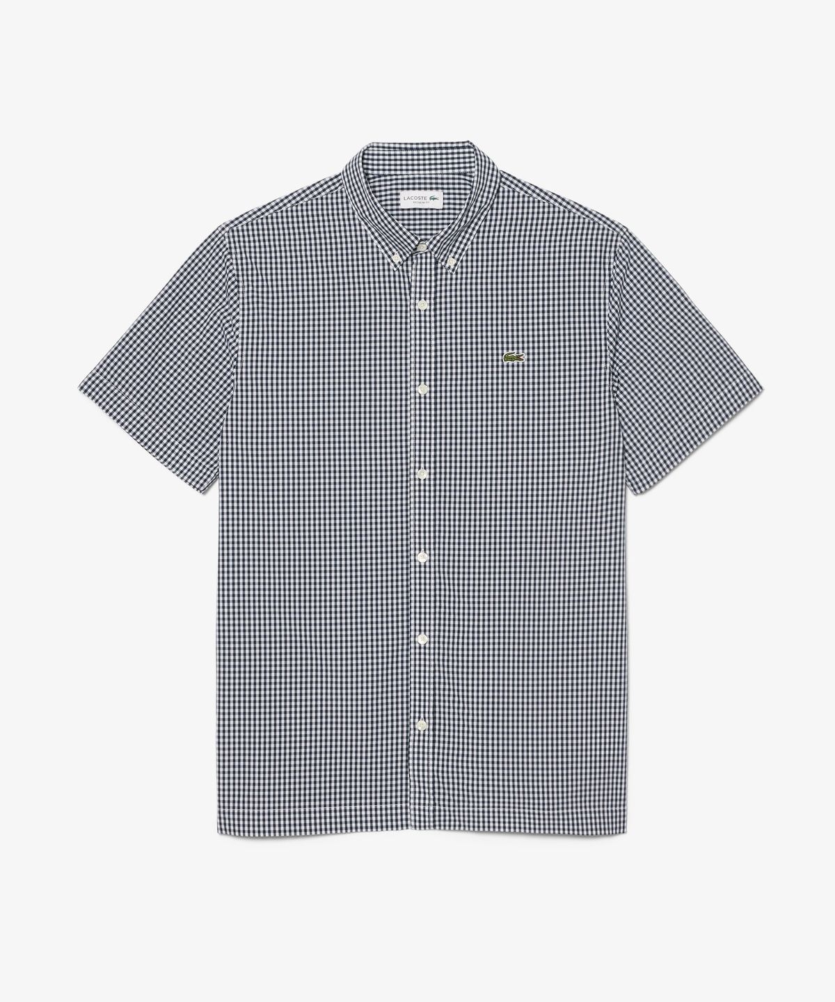 라코스테(LACOSTE) 남성 라이트 포플린 깅업 체크 반팔 셔츠 CH2346-56G 522