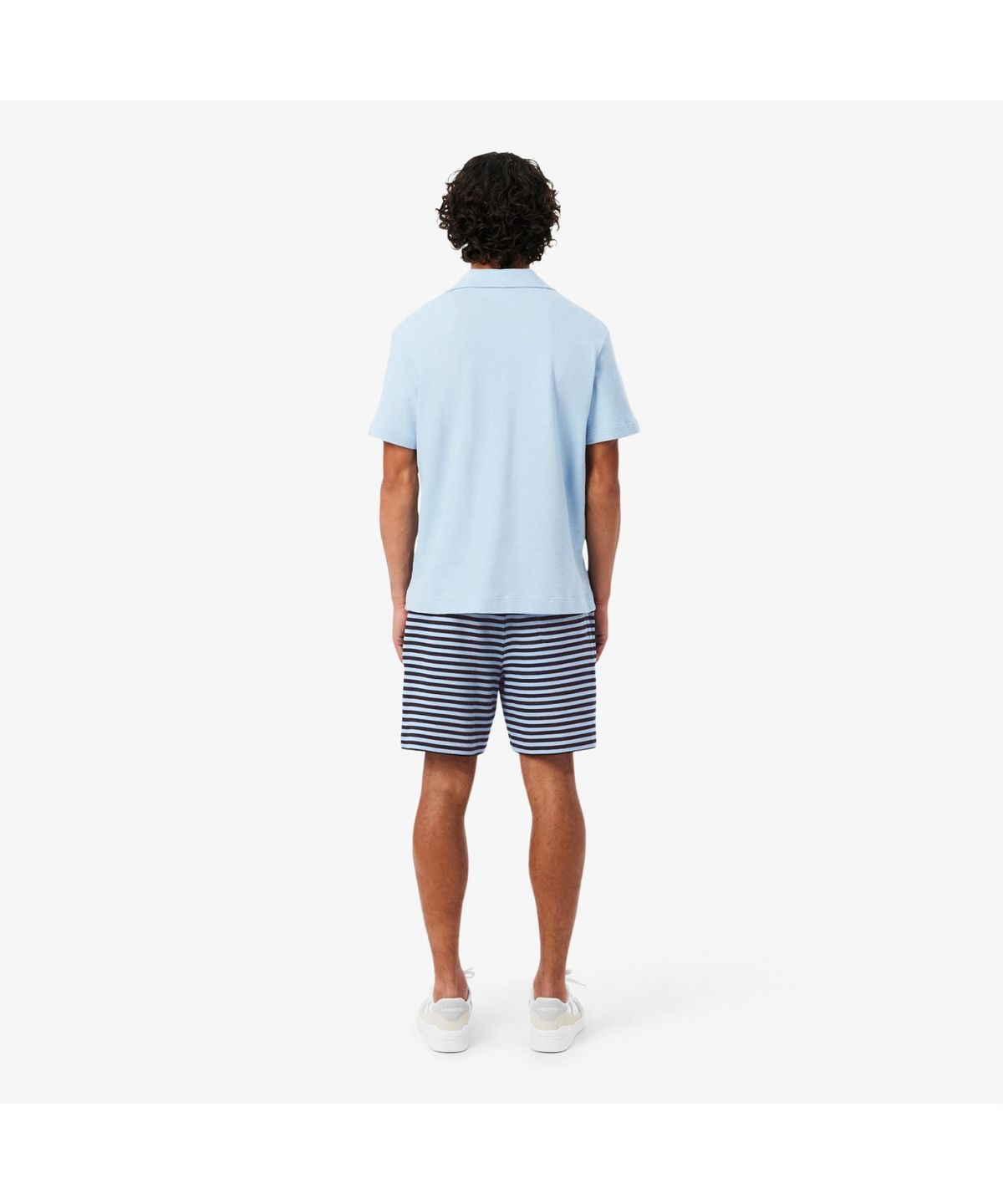 라코스테(LACOSTE) 남성 가로 스트라이프 포플린 쇼츠 GH2198-56G 4I3