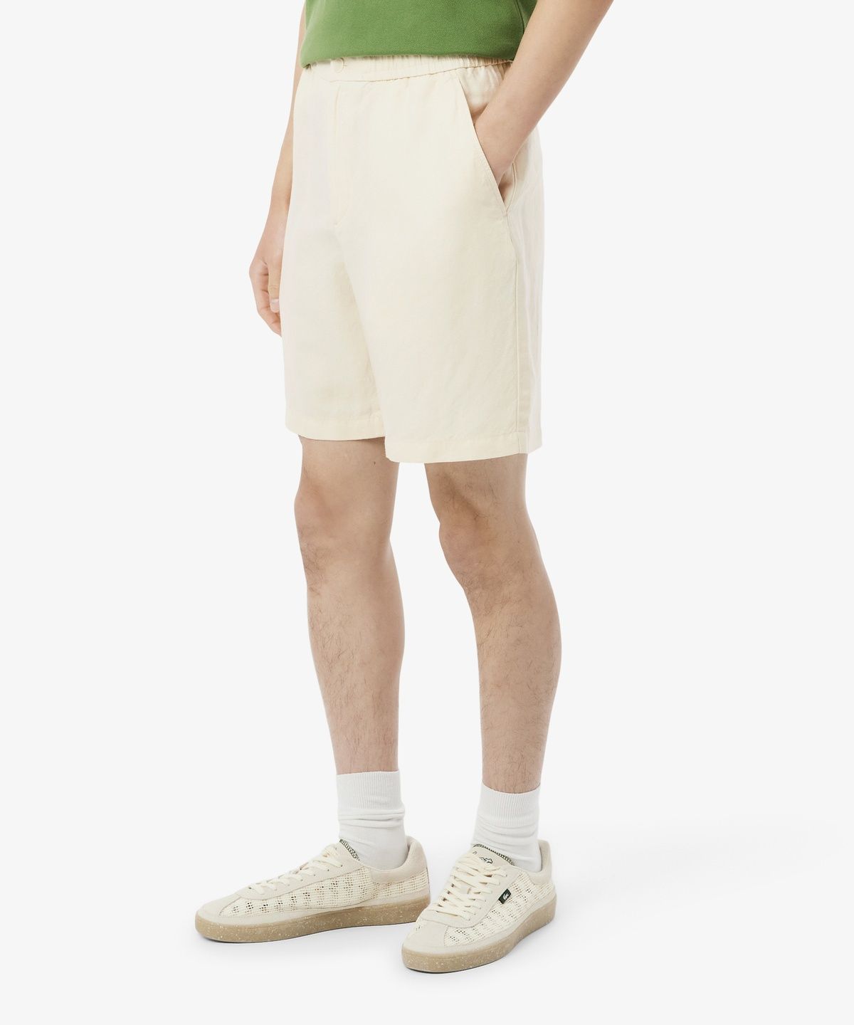 라코스테(LACOSTE) 남성 린넨 혼방 밴딩 쇼츠 GH2628-56G 056