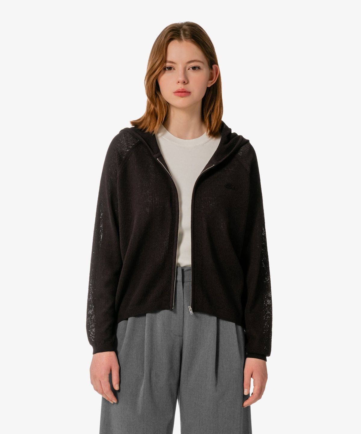 라코스테(LACOSTE) 여성 썸머 후드집업 가디건 AF722E-56G 3LA