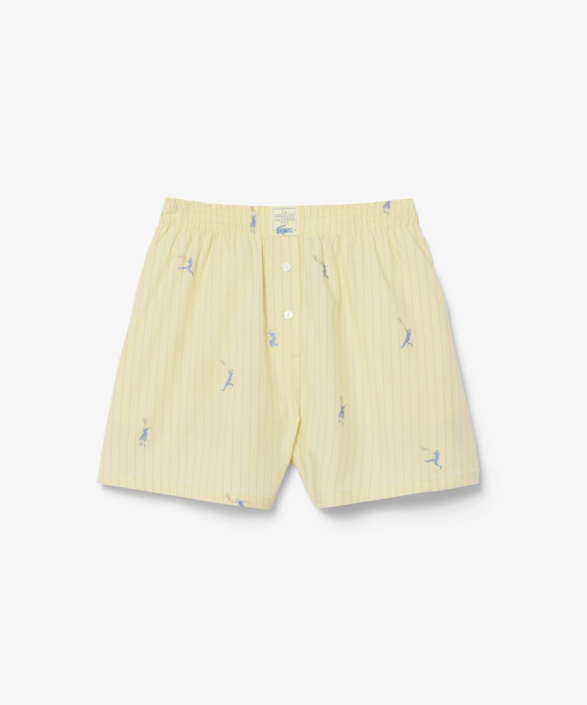 라코스테(LACOSTE) 여성 자수 포인트 스트라이프 쇼츠 FF1034-56G 2IA