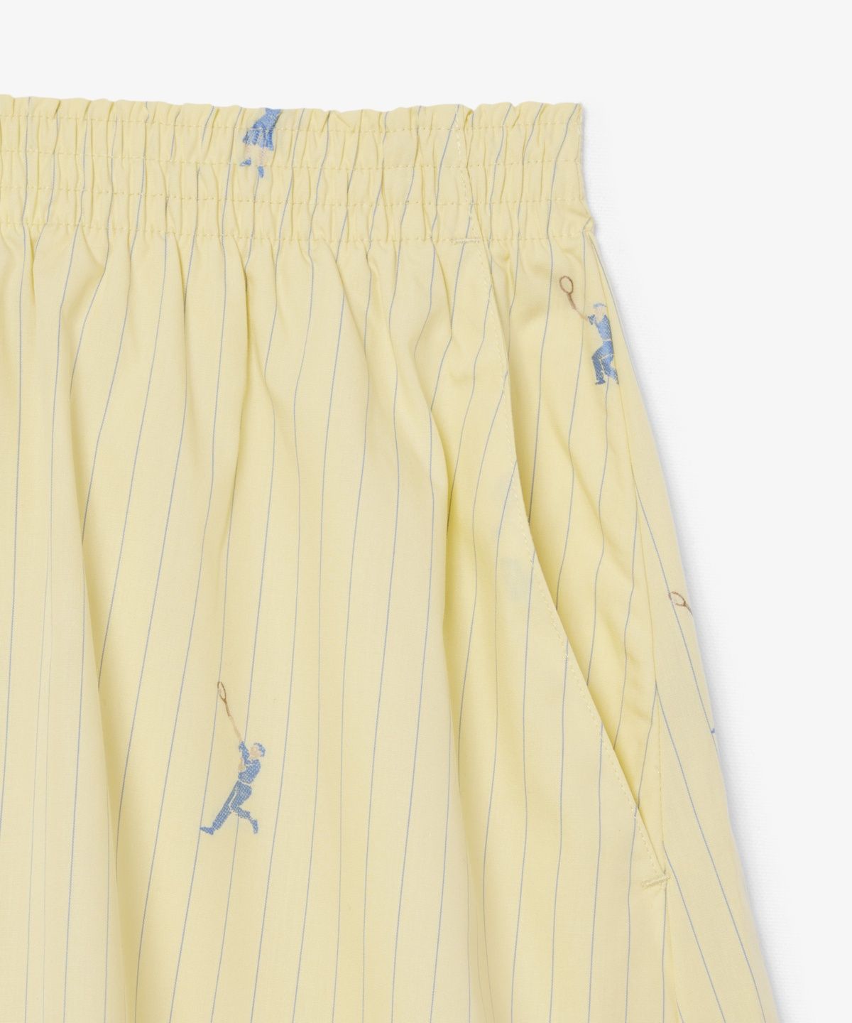 라코스테(LACOSTE) 여성 자수 포인트 스트라이프 쇼츠 FF1034-56G 2IA