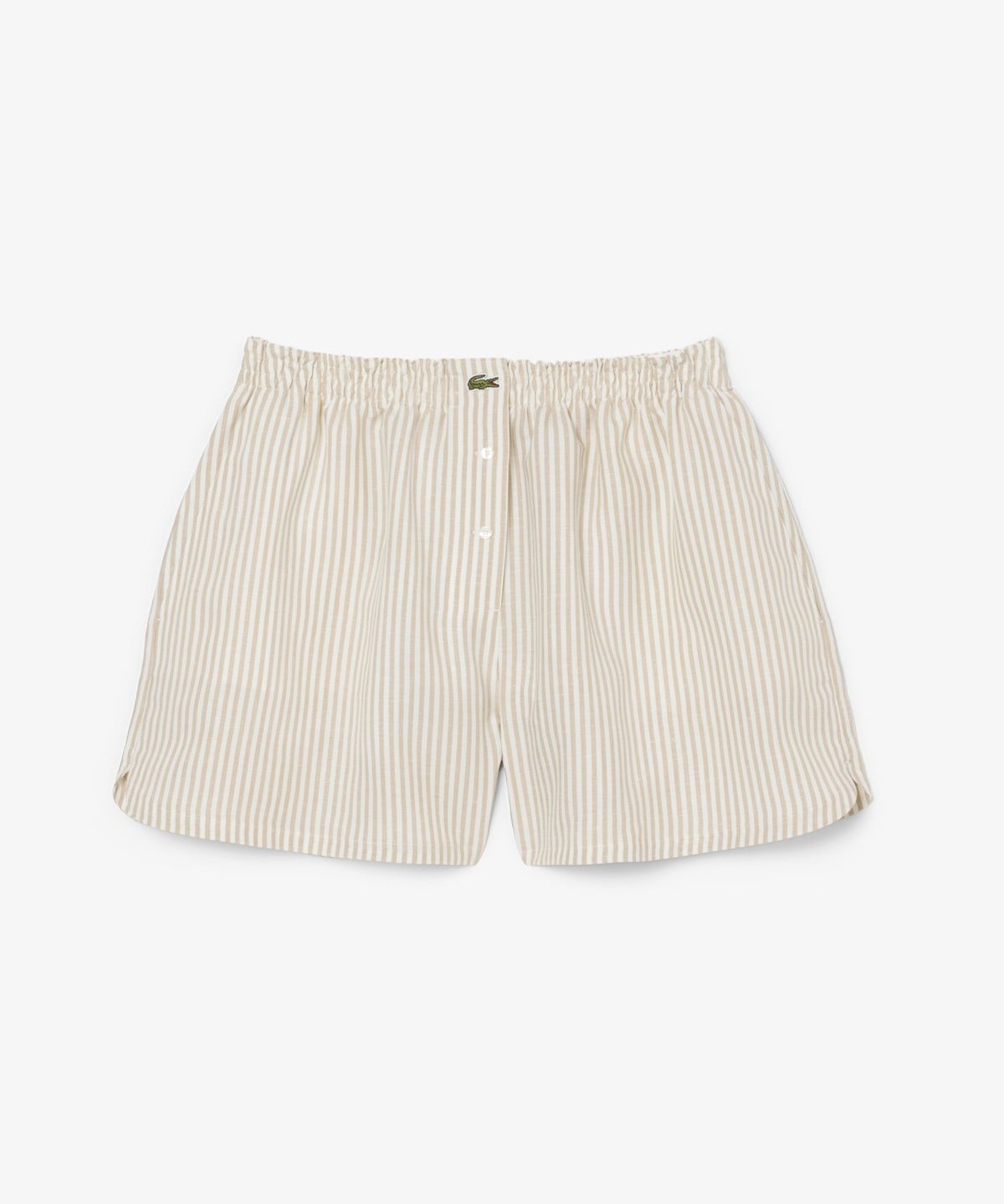 라코스테(LACOSTE) 여성 린넨 스트라이프 쇼츠 FF1428-56G 8GI