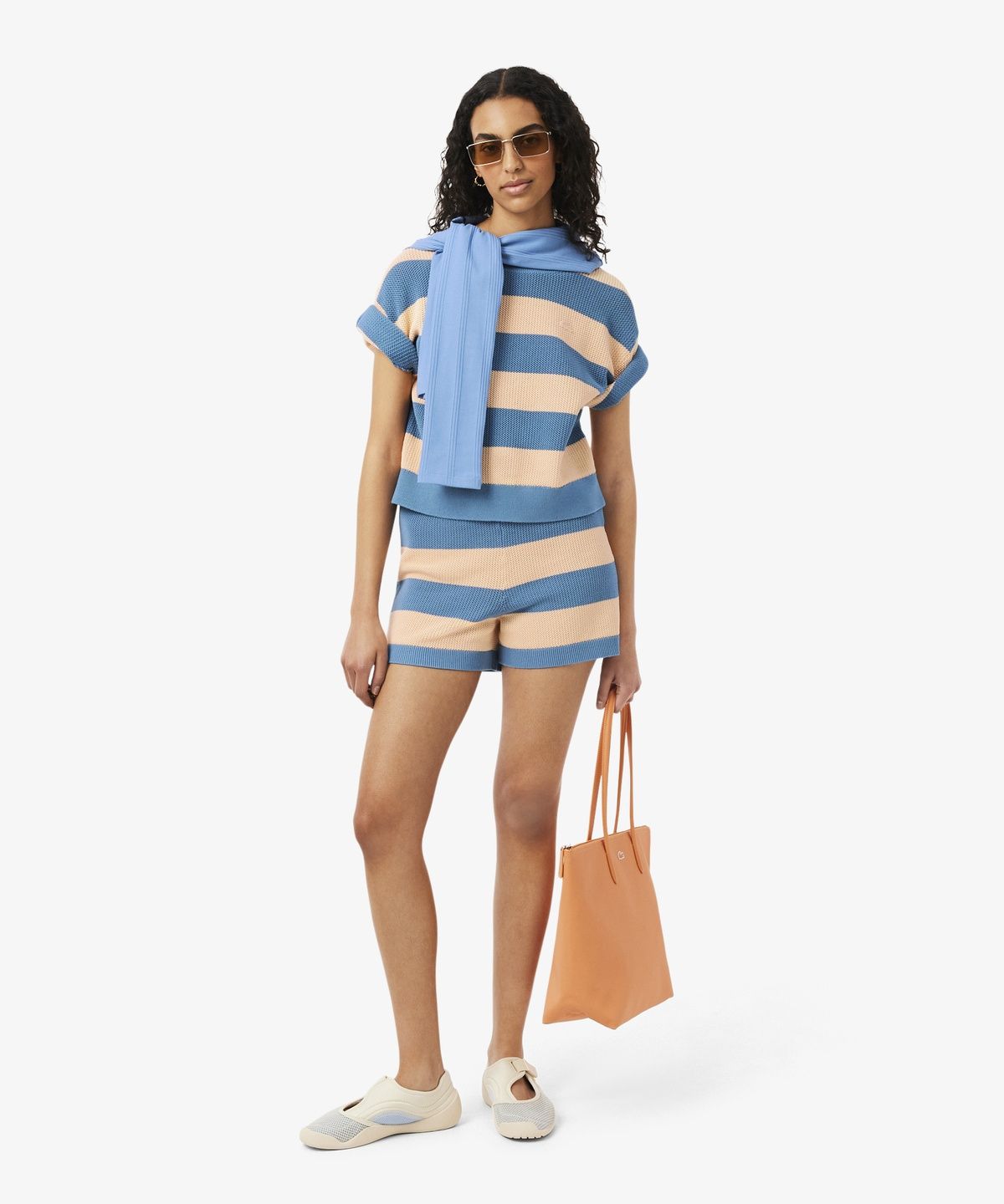 라코스테(LACOSTE) 여성 볼드 스트라이프 쇼츠 GF9891-56G 4IP