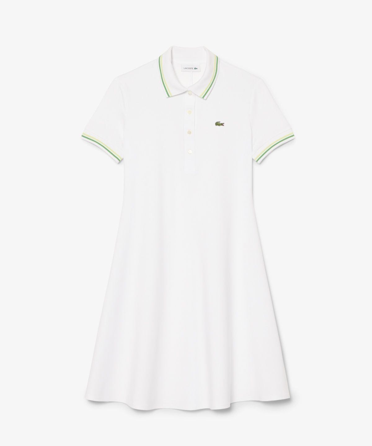 라코스테(LACOSTE) 여성 티핑 디테일 폴로 드레스 EF5288-56G 3SM