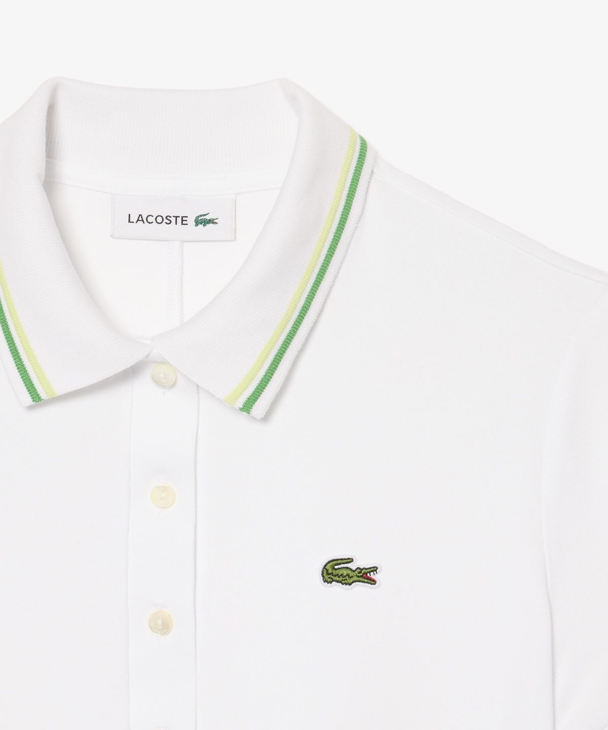 라코스테(LACOSTE) 여성 티핑 디테일 폴로 드레스 EF5288-56G 3SM