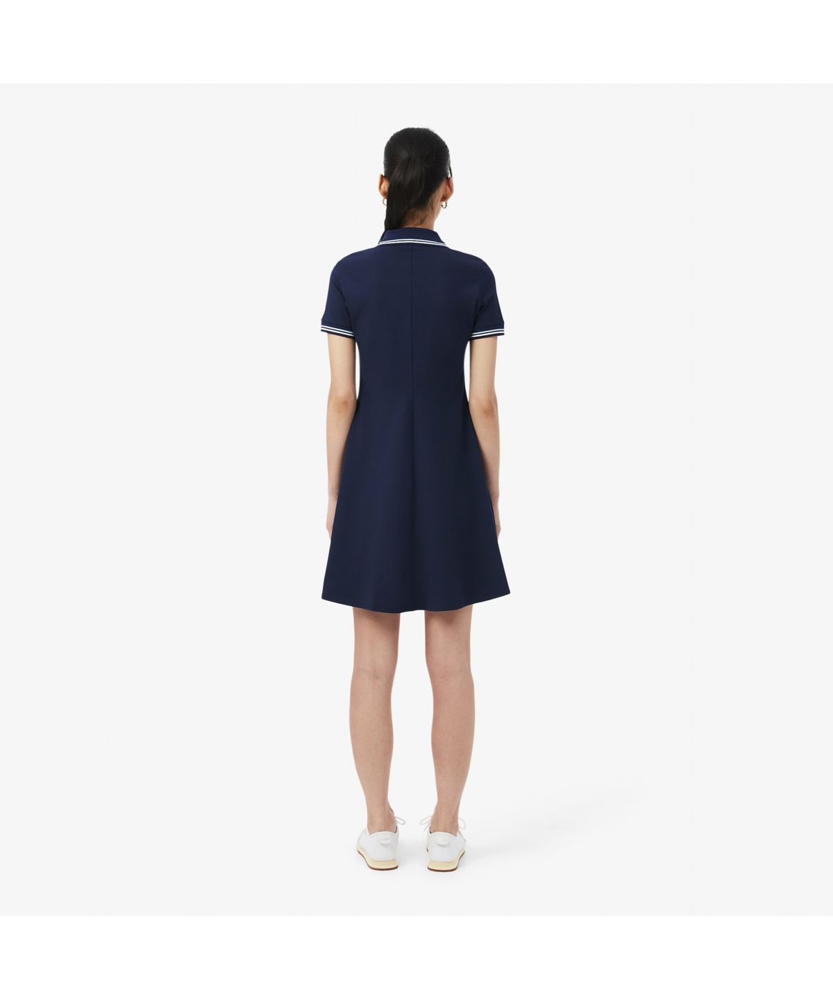 라코스테(LACOSTE) 여성 티핑 디테일 폴로 드레스 EF5288-56G 3UI