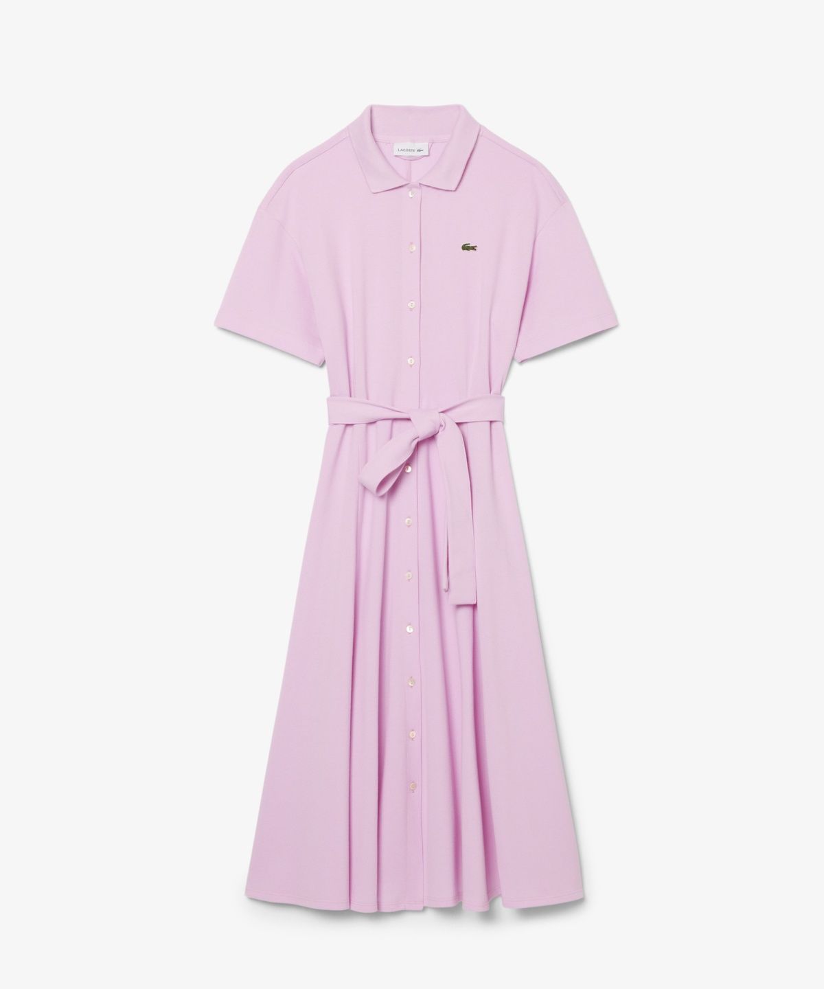 라코스테(LACOSTE) 여성 핏앤플레어 벨티드 폴로 드레스 EF9621-56G Z4H