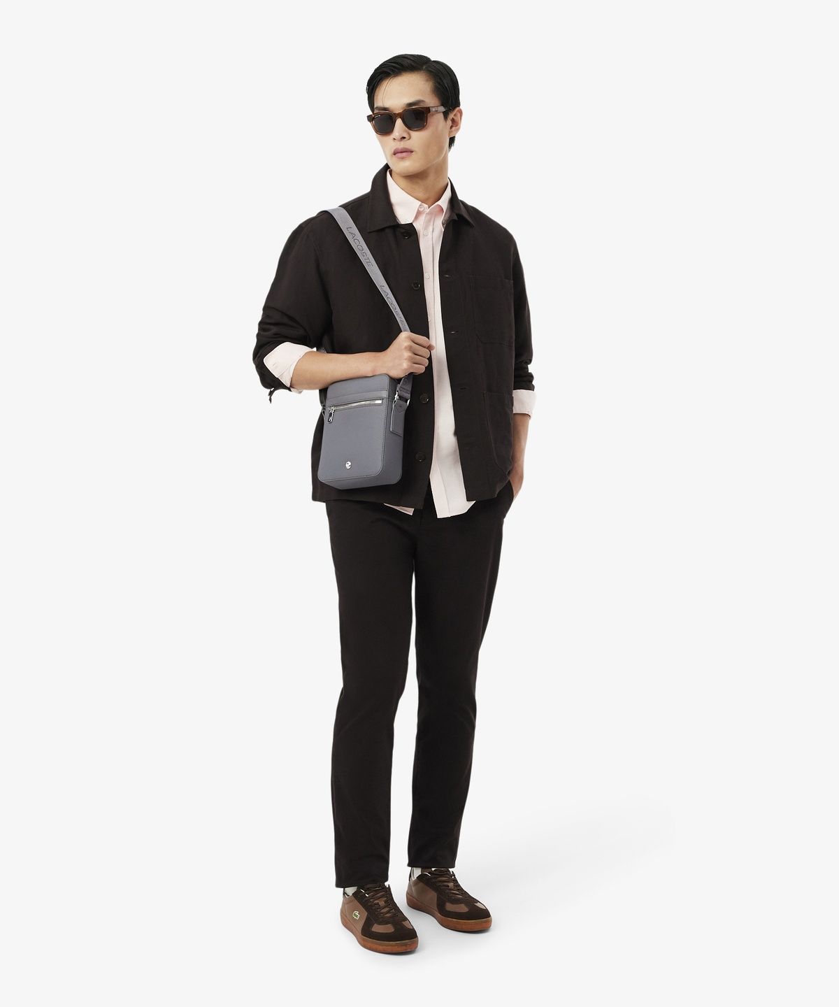라코스테(LACOSTE) 남성 랑곤 세로형 카메라백 NH5272H56G R58