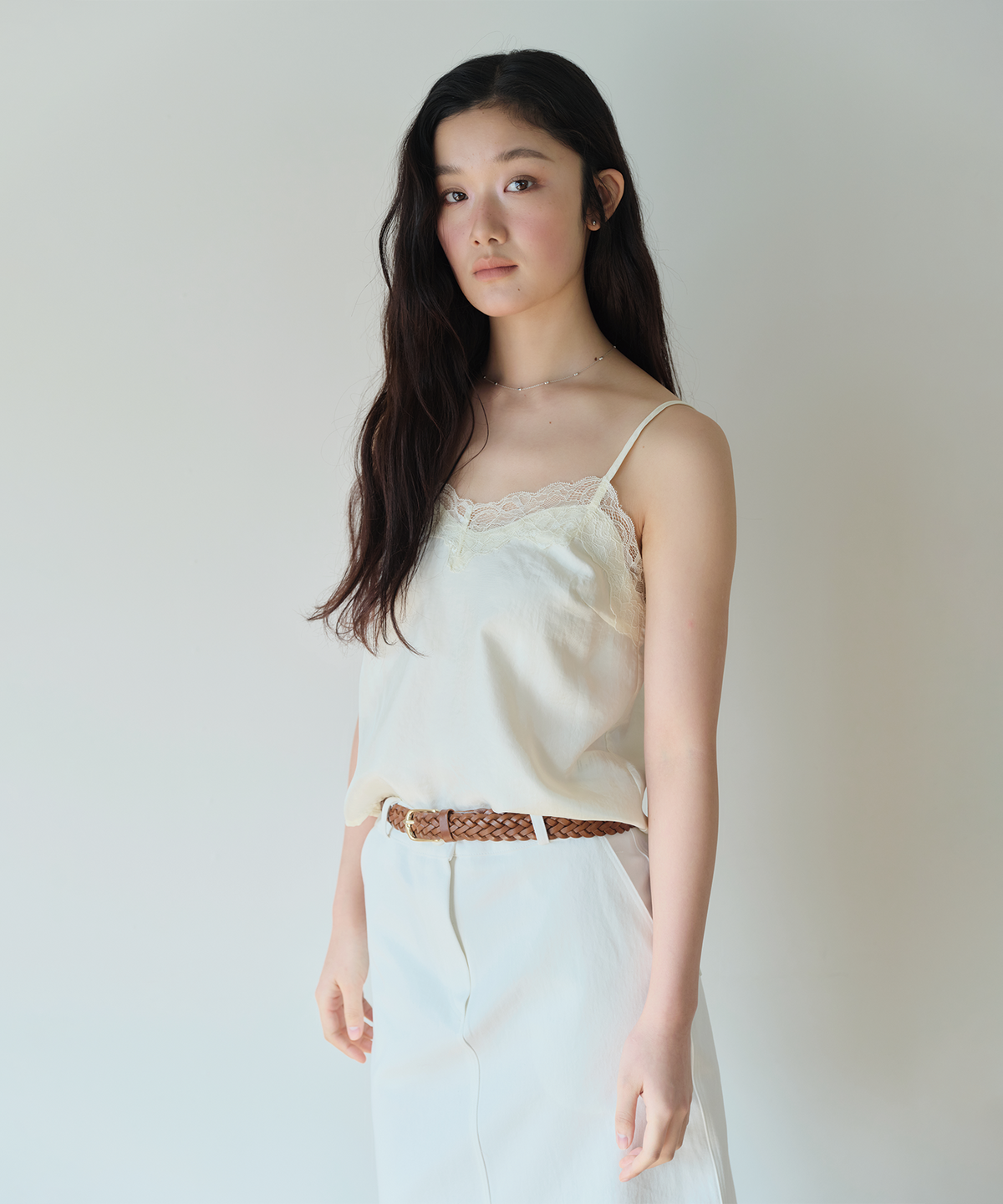 홈바디띵즈(HOMEBODY THINGS) Satin Lace Bustier (IVORY)