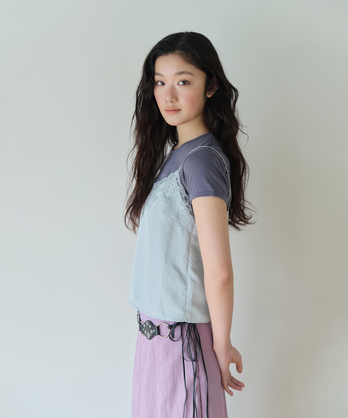 홈바디띵즈(HOMEBODY THINGS) Satin Lace Bustier (SKY BLUE)