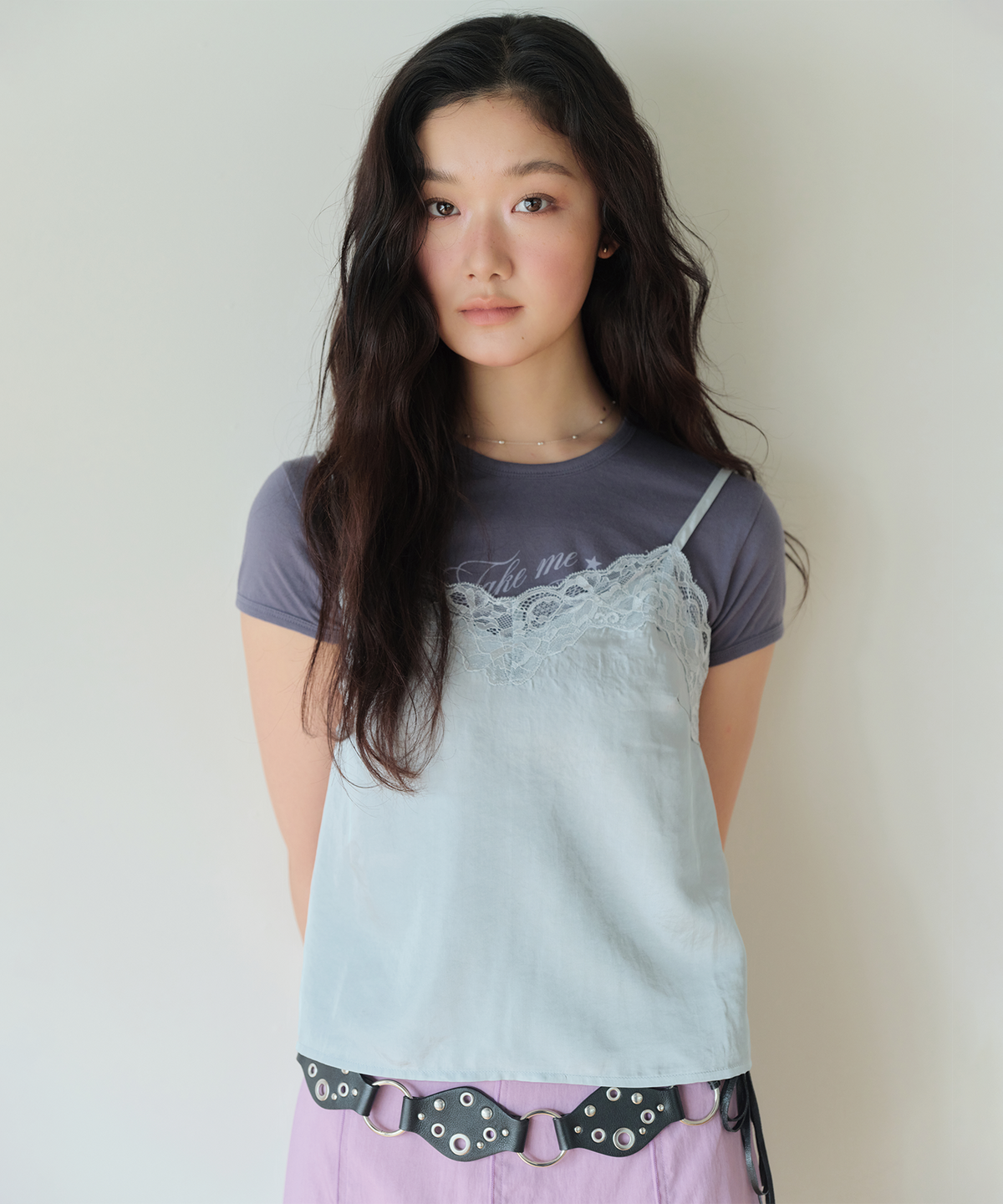 홈바디띵즈(HOMEBODY THINGS) Satin Lace Bustier (SKY BLUE)