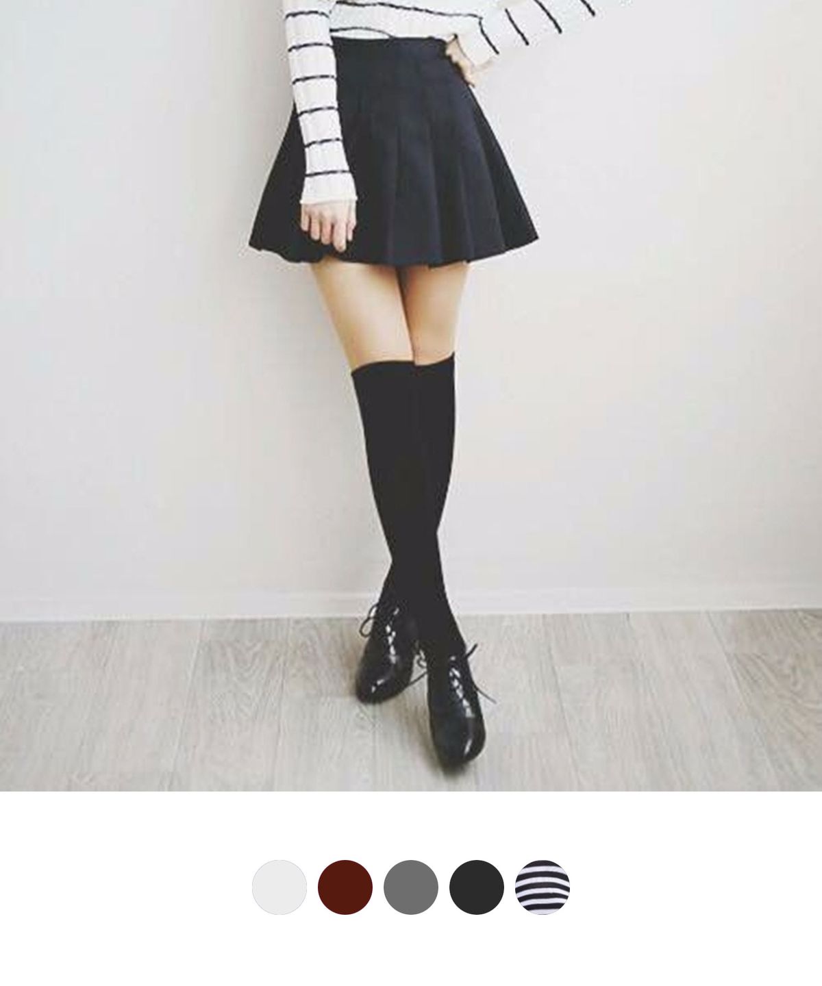 엔젤삭스(ANGEL SOCKS) [2개 세트]1308 니삭스 긴 무릎 양말 프레피양말
