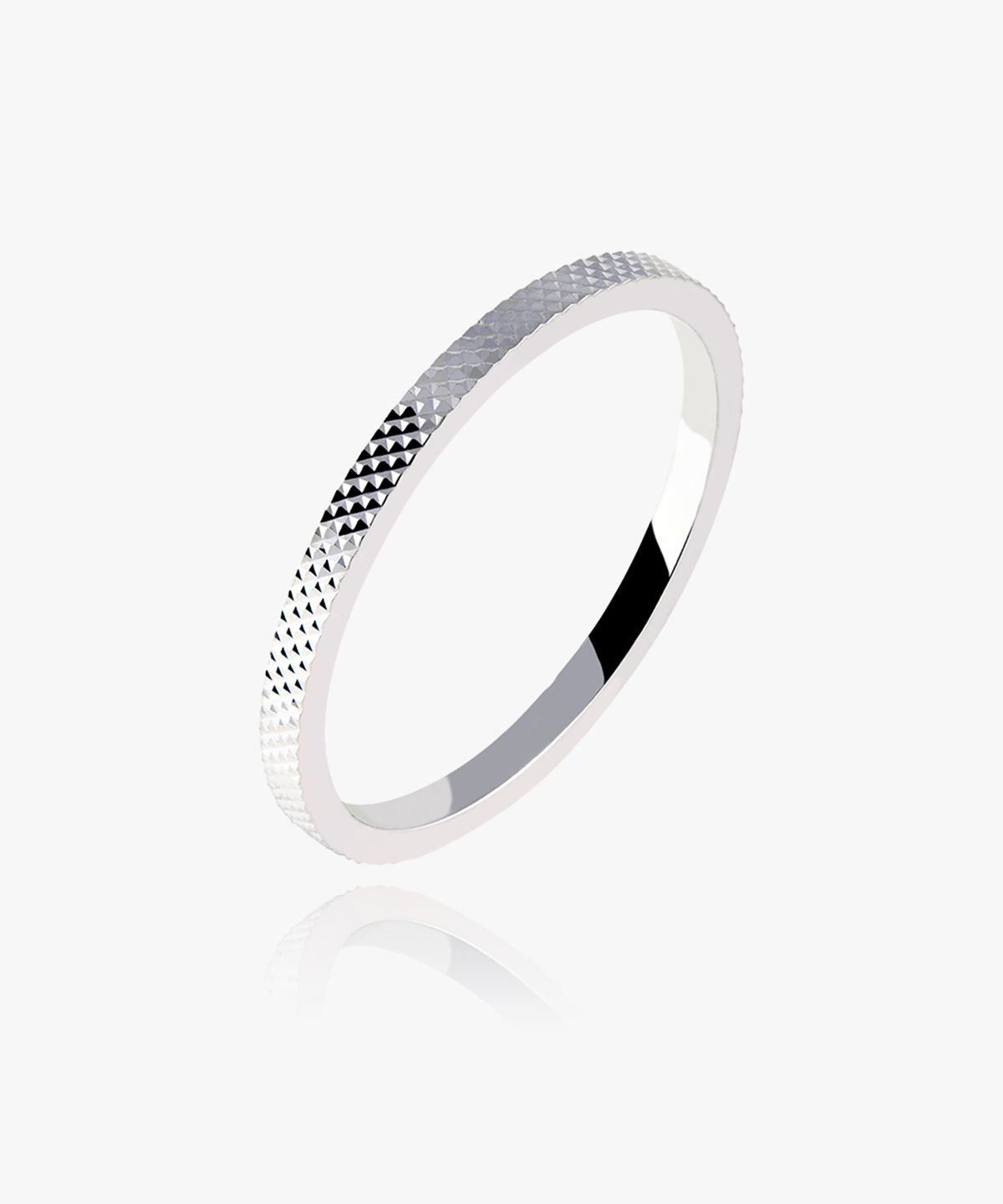 엘렌쥬얼리(HELENE JEWELRY) 925 실버 칠링 패턴 슬림 라인 미스 링 은 반지
