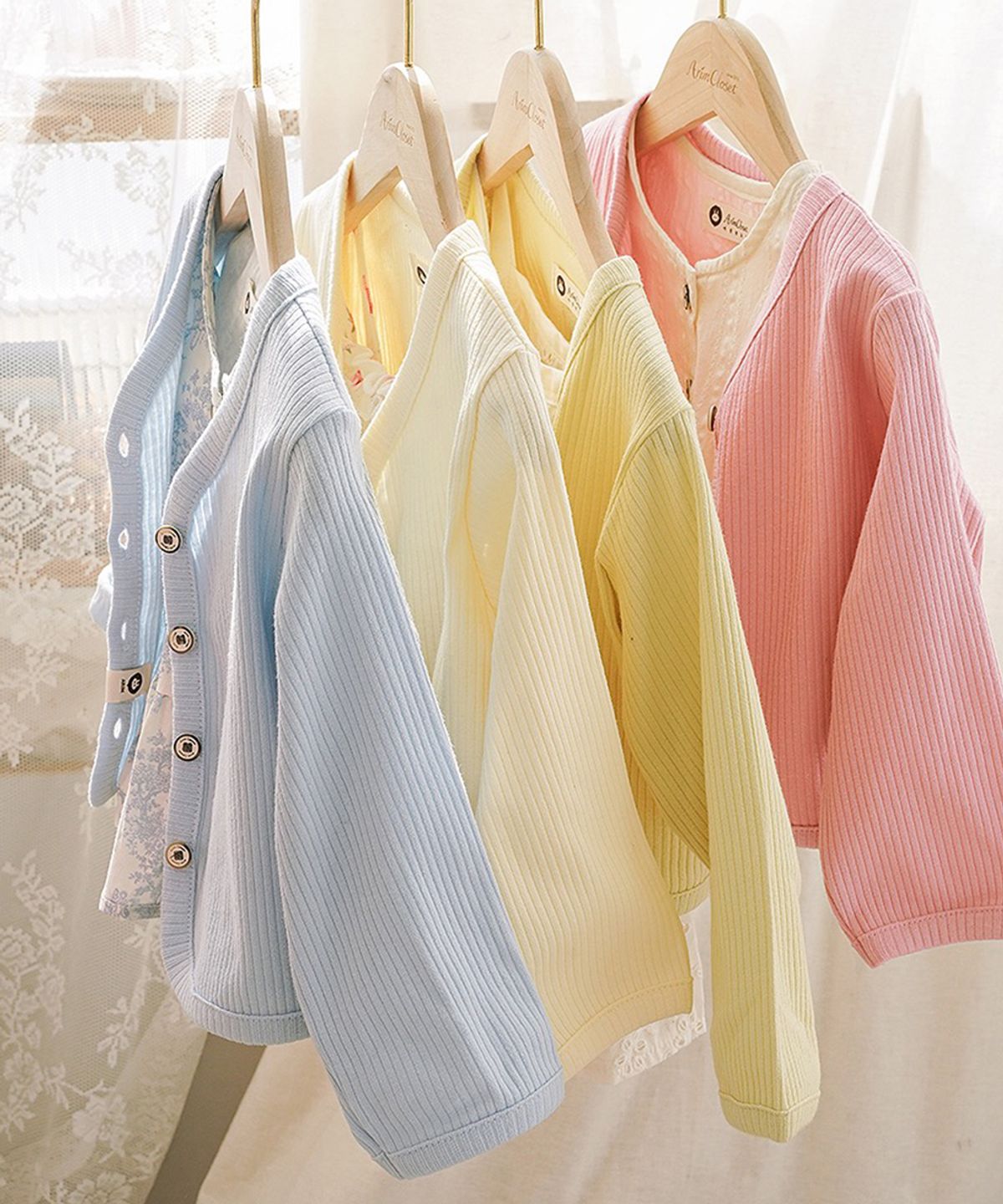아림클로젯(ARIMCLOSET) 귀욤뽀짝한 쪼꼬미의 귀여운 가디건 - 아기 골지 가디건