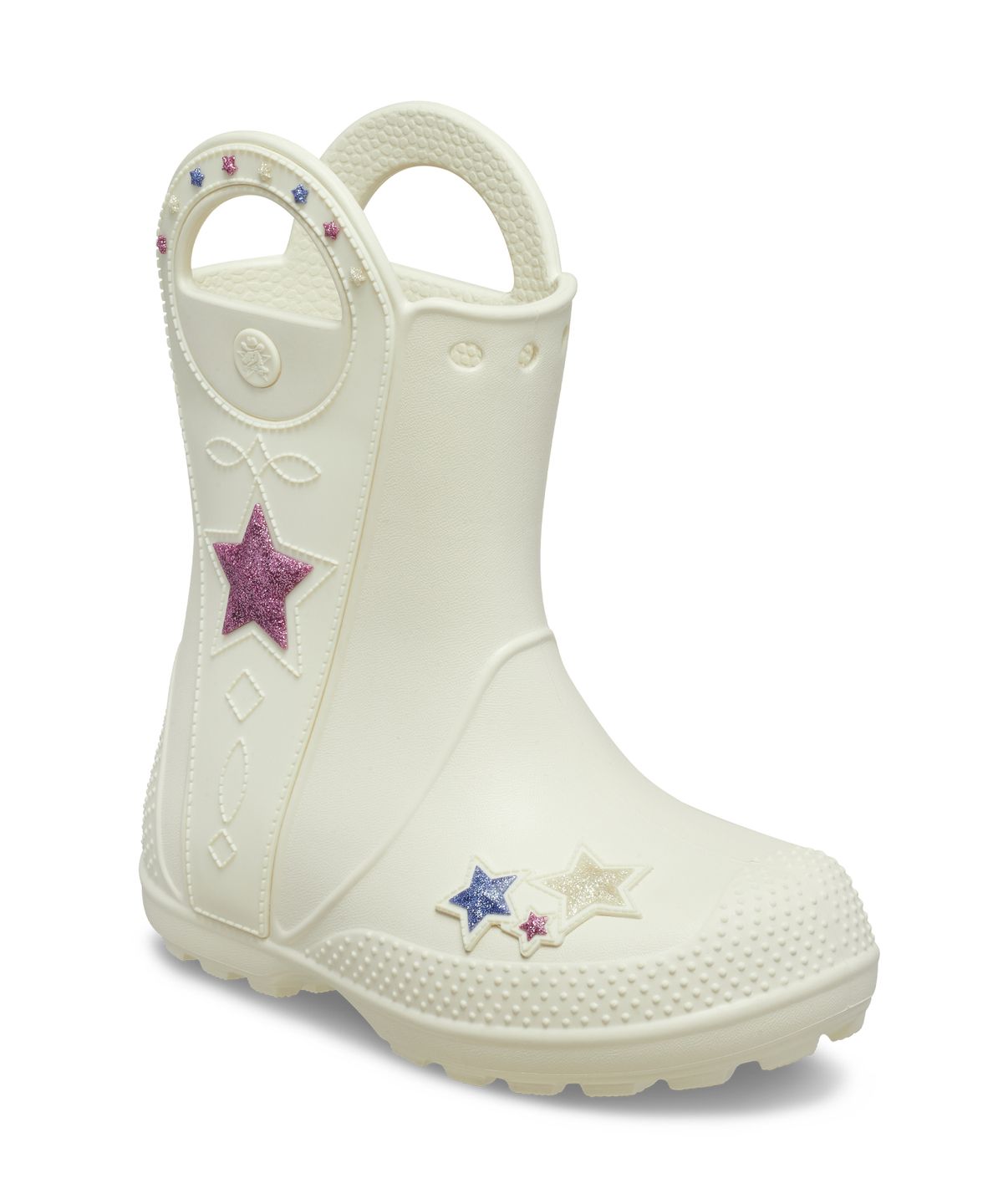 크록스키즈(CROCS KIDS) 핸들 잇 웨스턴 메탈릭 부츠 토들러 - 서밋 화이트 / 212547-2MD