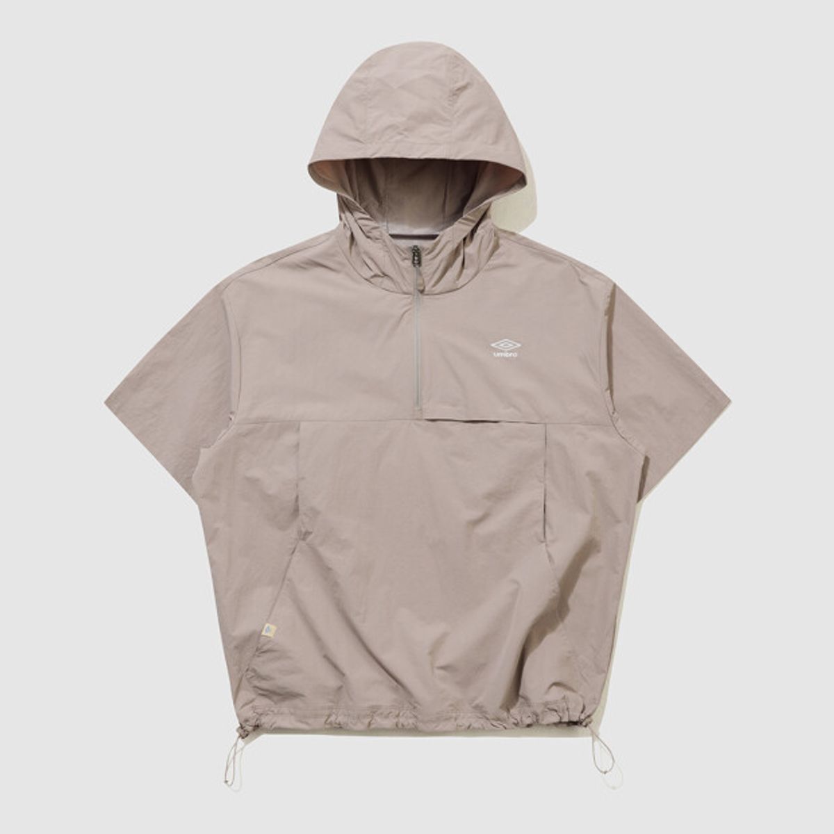 엄브로(UMBRO) 하이웨이 벤틸 후드 반팔 아노락 베이지 UR223CWT41