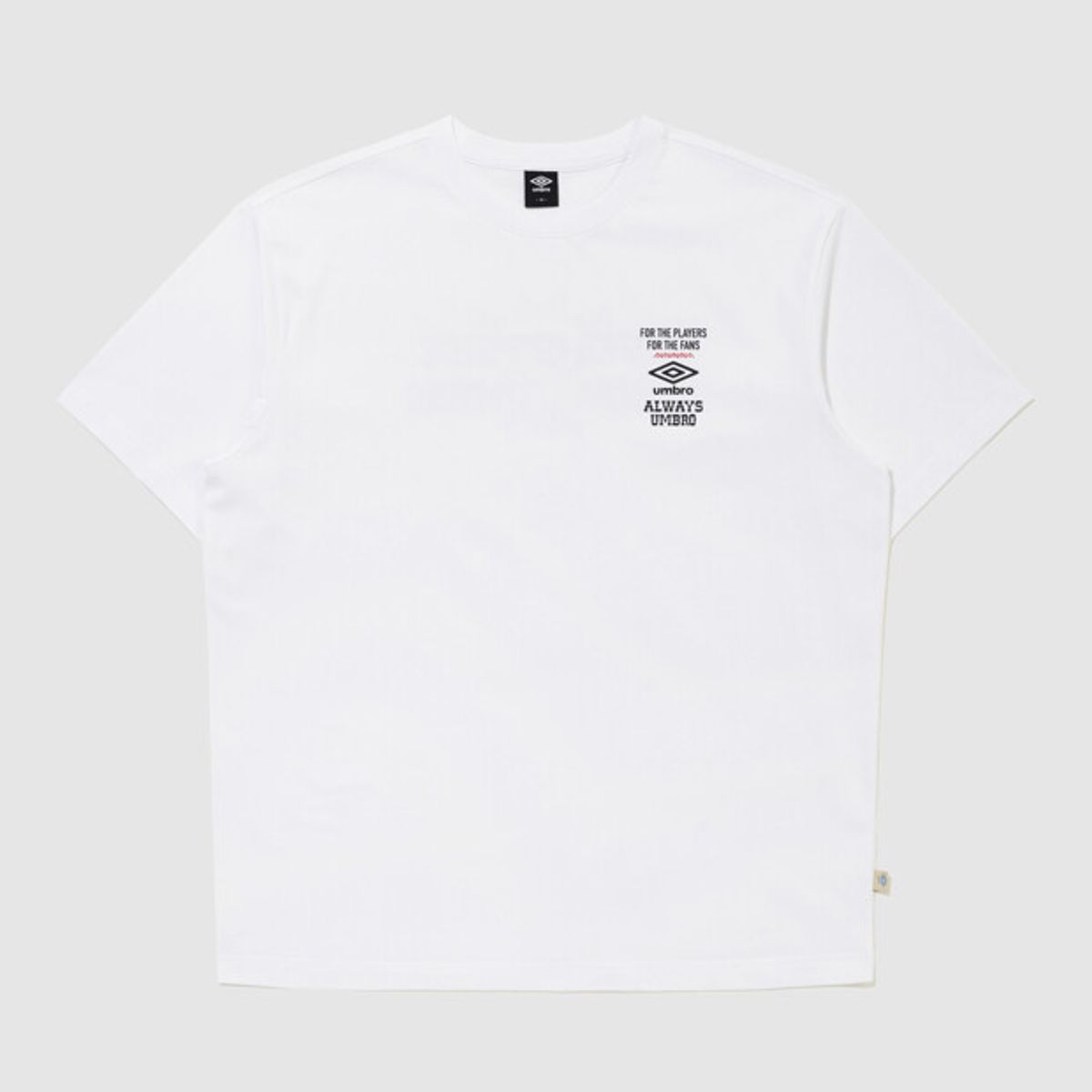 엄브로(UMBRO) 하이웨이 쿼드러플 반팔 티셔츠 화이트 UR223CRS43