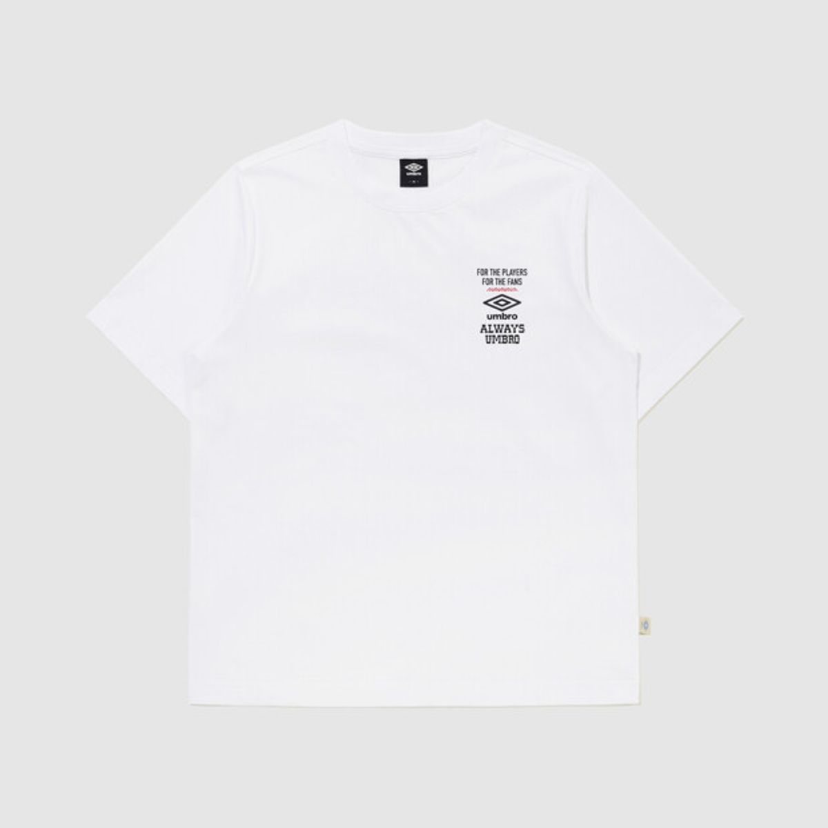 엄브로(UMBRO) 하이웨이 쿼드러플 반팔 티셔츠 화이트 UR223CRS43
