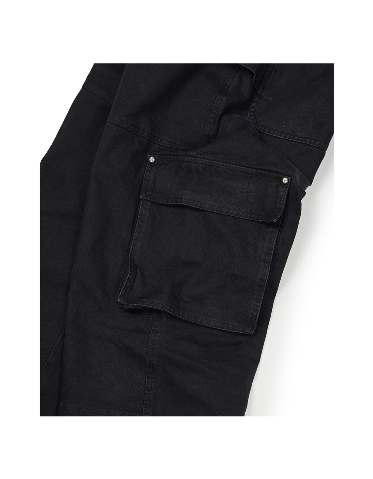 이티씨이(ETCE) HEAVY COTTON WASHED CARGO PANTS (BLACK)
