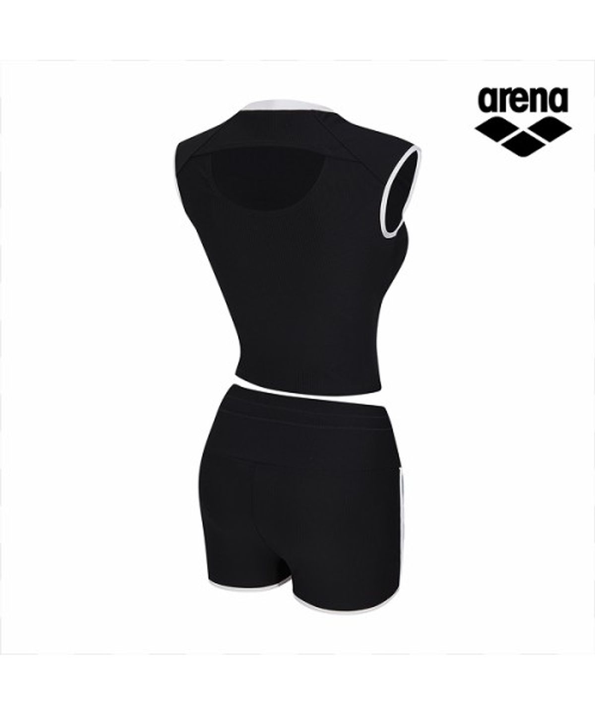 아레나(ARENA) 스위즐 슬림핏 래쉬가드 세트 A6BL1PS06BLK