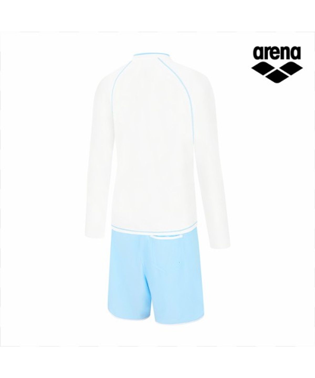 아레나(ARENA) 웨이비 레귤러핏 집업 래쉬가드 세트 A6BM1PC01WHT