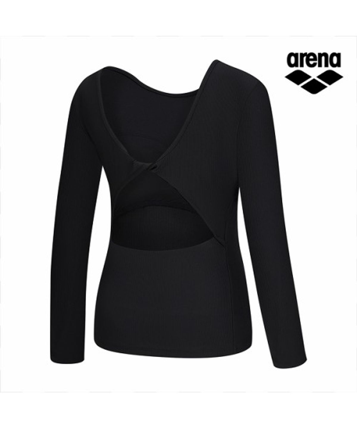 아레나(ARENA) 스위즐 슬림핏 롱슬리브 래쉬가드 A6BL1PQ01BLK