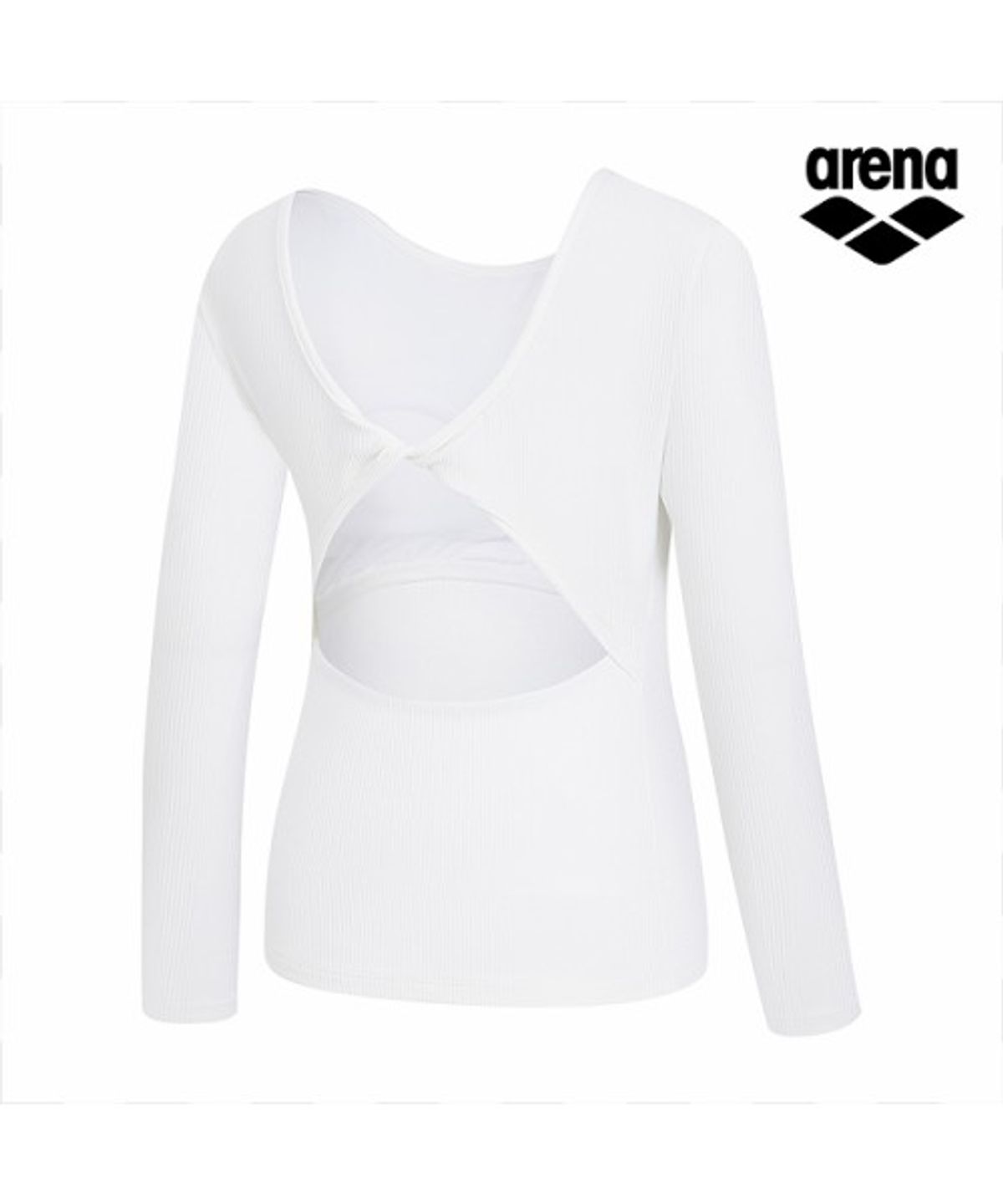 아레나(ARENA) 스위즐 슬림핏 롱슬리브 래쉬가드 A6BL1PQ01WHT
