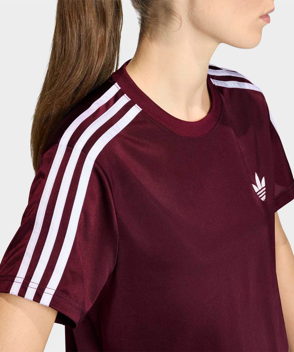 아디다스(ADIDAS) 파이어버드 티셔츠 - 마룬:화이트 / KD1349