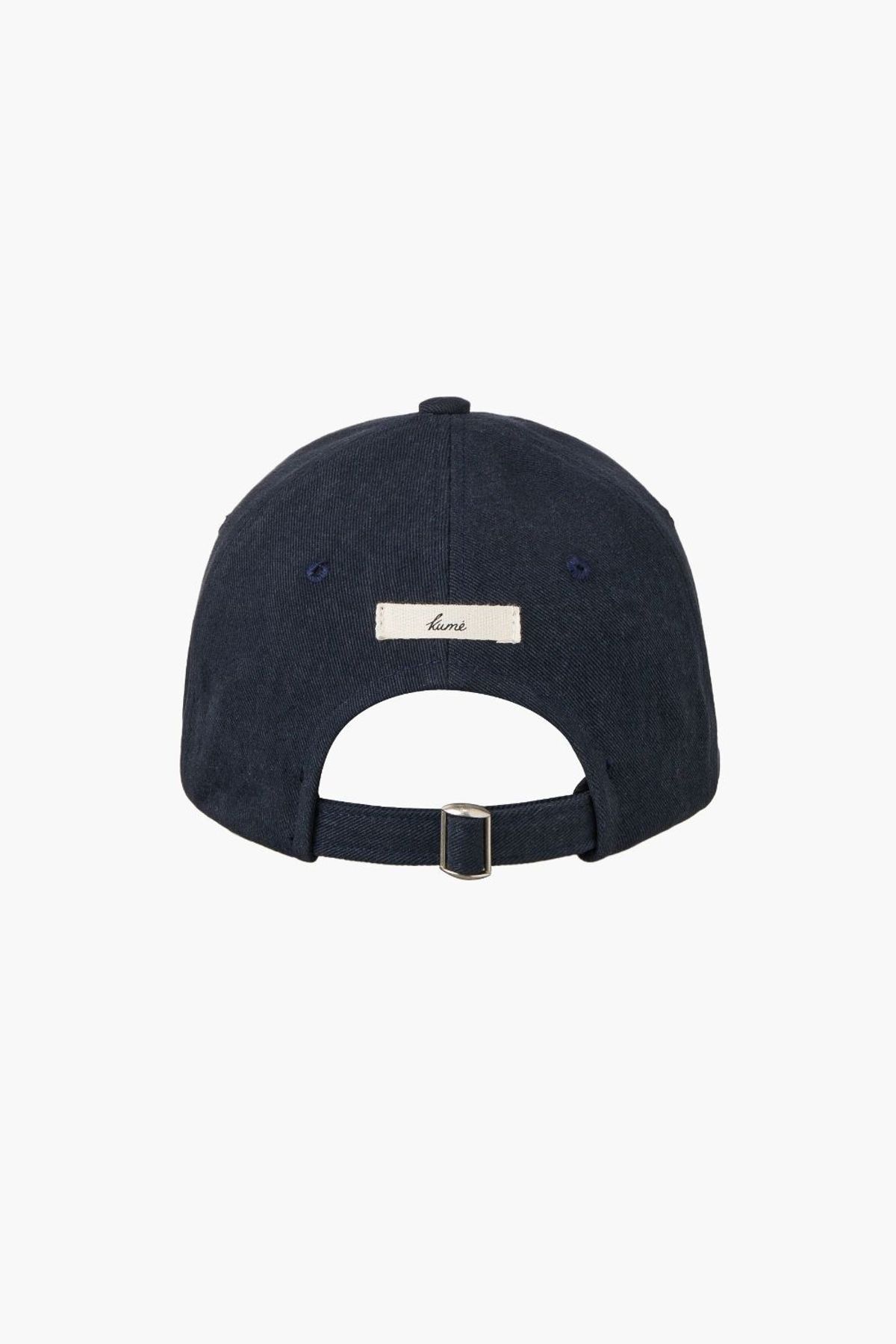 쿠메(KUMÉ) Chain Logo Vintage Ball Cap, Navy