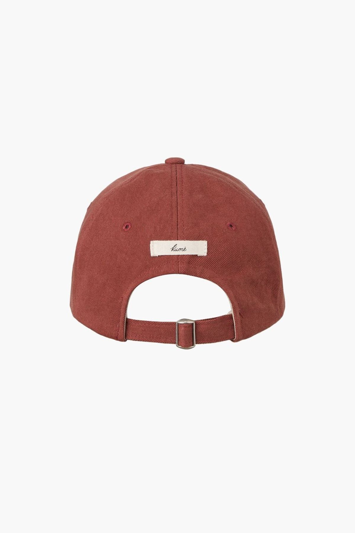 쿠메(KUMÉ) Chain Logo Vintage Ball Cap, Brick
