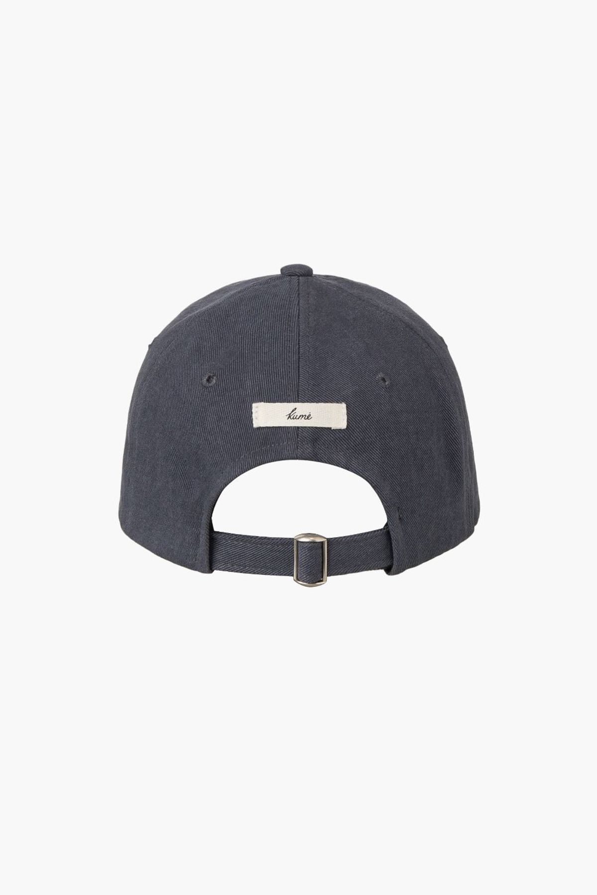쿠메(KUMÉ) Chain Logo Vintage Ball Cap, Blue Gray