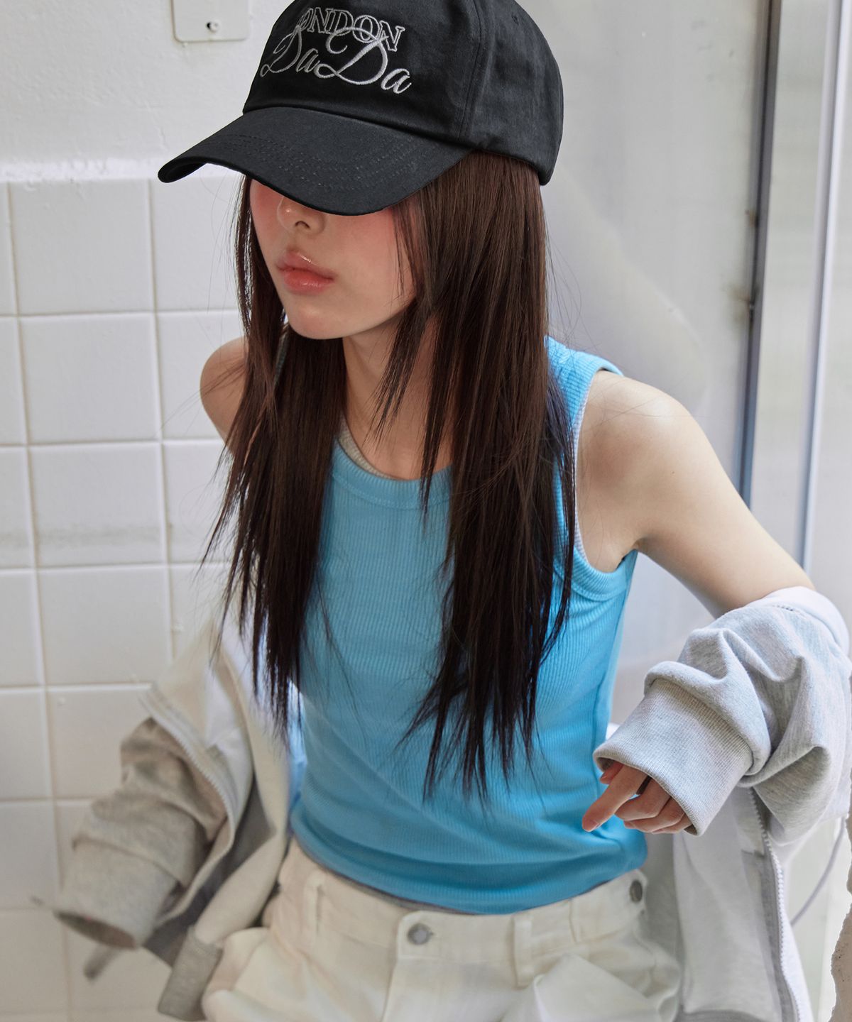 런던다다(LONDONDADA) DADA Washed Cap, CHARCOAL