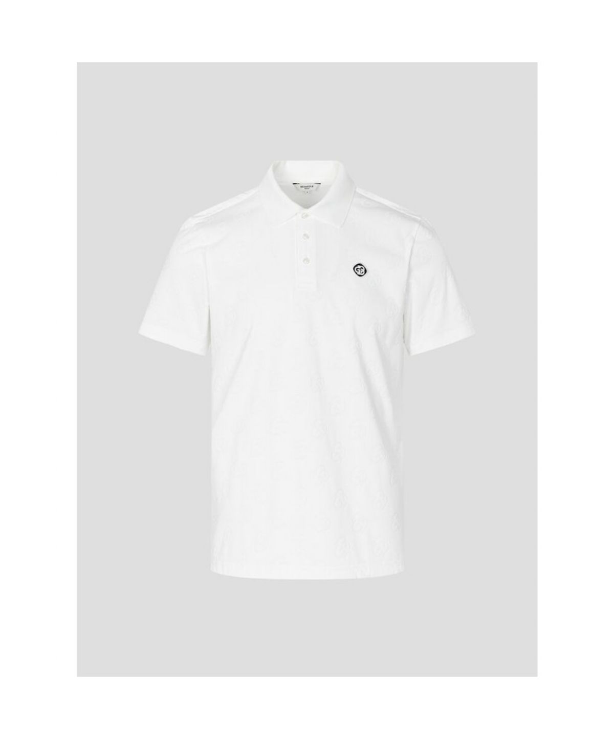 빈폴골프(BEANPOLE GOLF) [HERITAGE] 남성 자가드 반소매 티셔츠 - 화이트