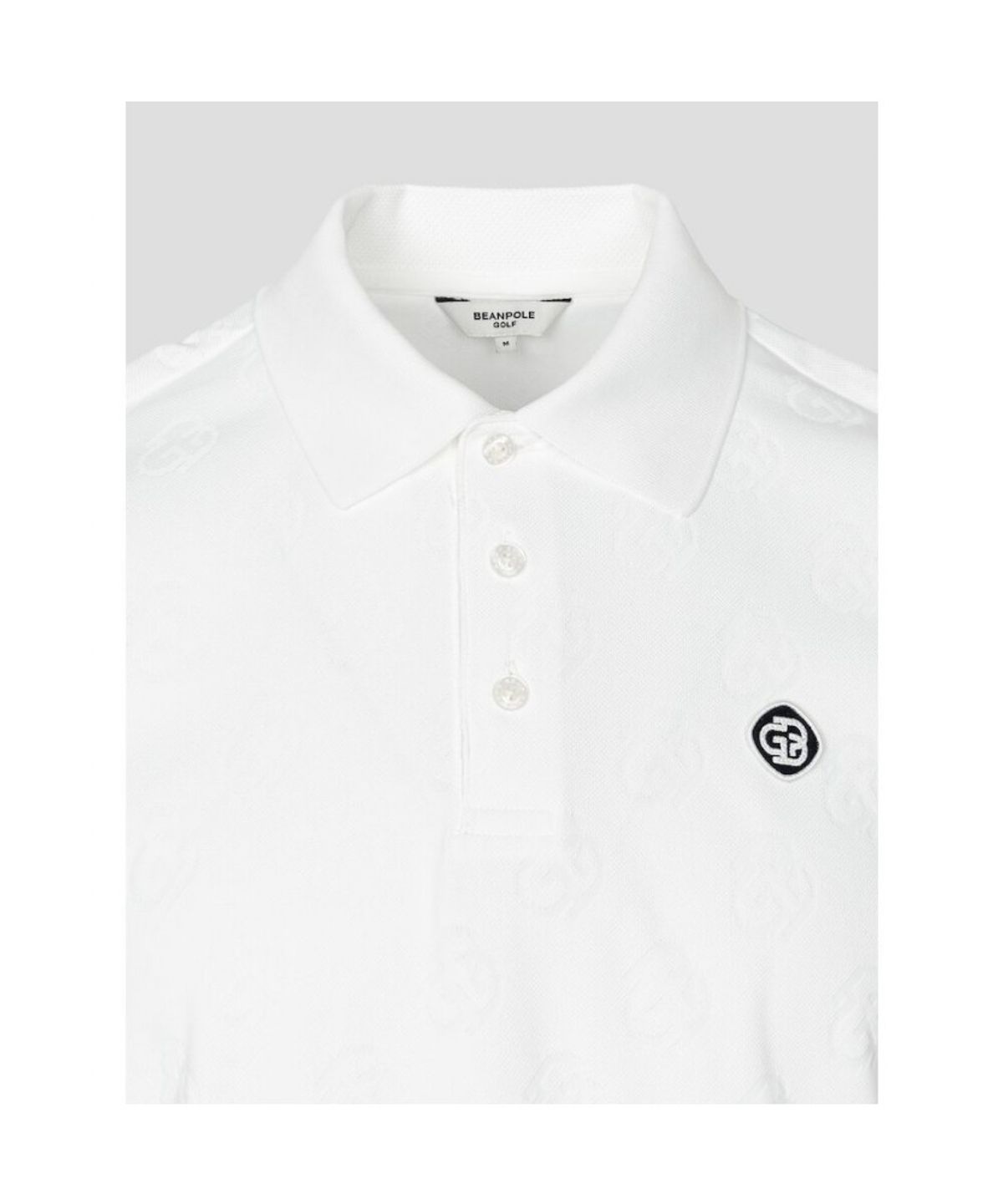 빈폴골프(BEANPOLE GOLF) [HERITAGE] 남성 자가드 반소매 티셔츠 - 화이트